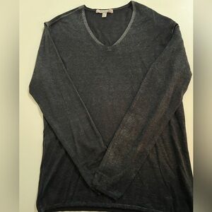 John Varvatos “Artisan” Sweater - Silk Cashmere - V-Neck Black, size med